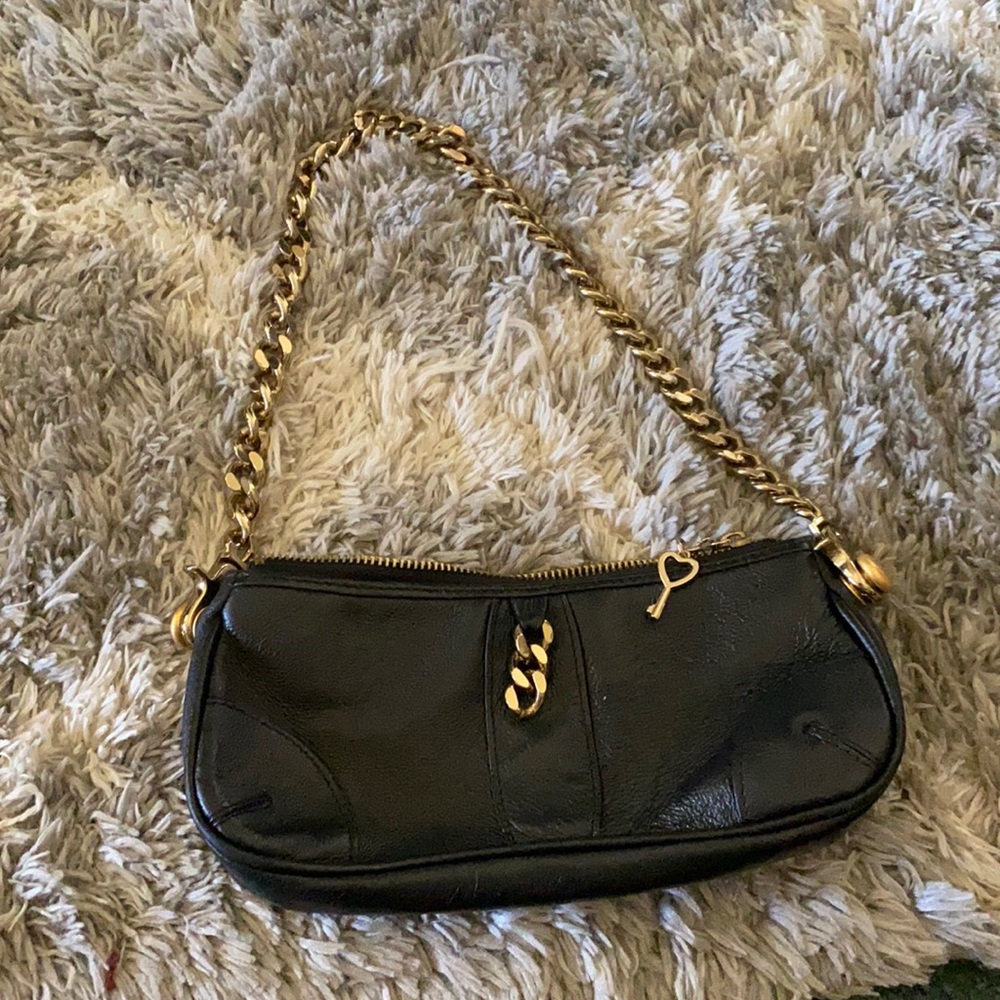 Mini real leather hand bag